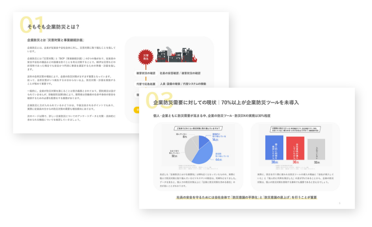 企業防災ホワイトペーパー中面の画像